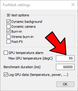 Test d'effort Gpu Furmark Alarme de température