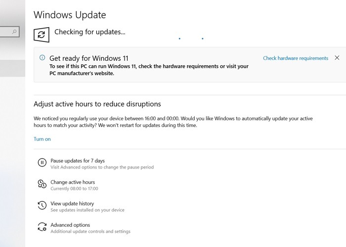 Windows11 Roll Back Windows10 PC Vérifier les mises à jour